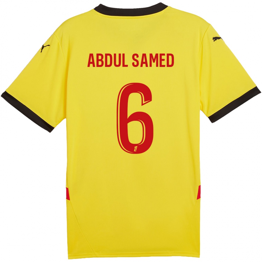 Kinder Salis Abdul Samed #6 Gelb Rot Heimtrikot Trikot 2024/25 T-Shirt Österreich