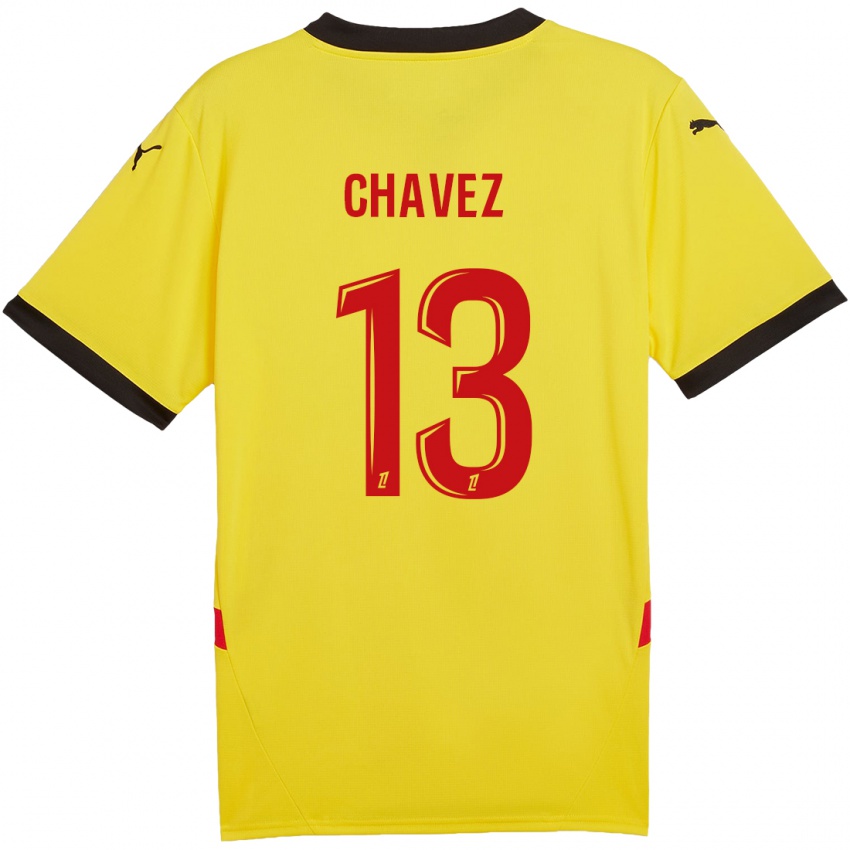 Kinder Jhoanner Chávez #13 Gelb Rot Heimtrikot Trikot 2024/25 T-Shirt Österreich