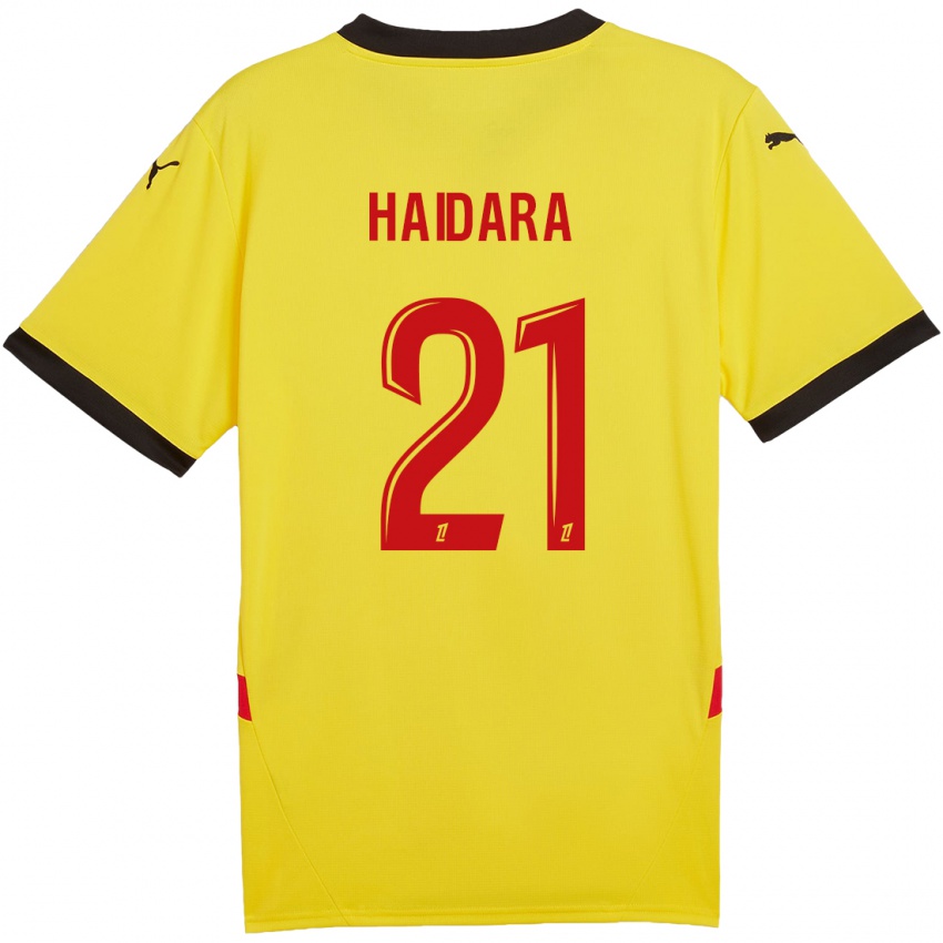 Kinder Massadio Haidara #21 Gelb Rot Heimtrikot Trikot 2024/25 T-Shirt Österreich