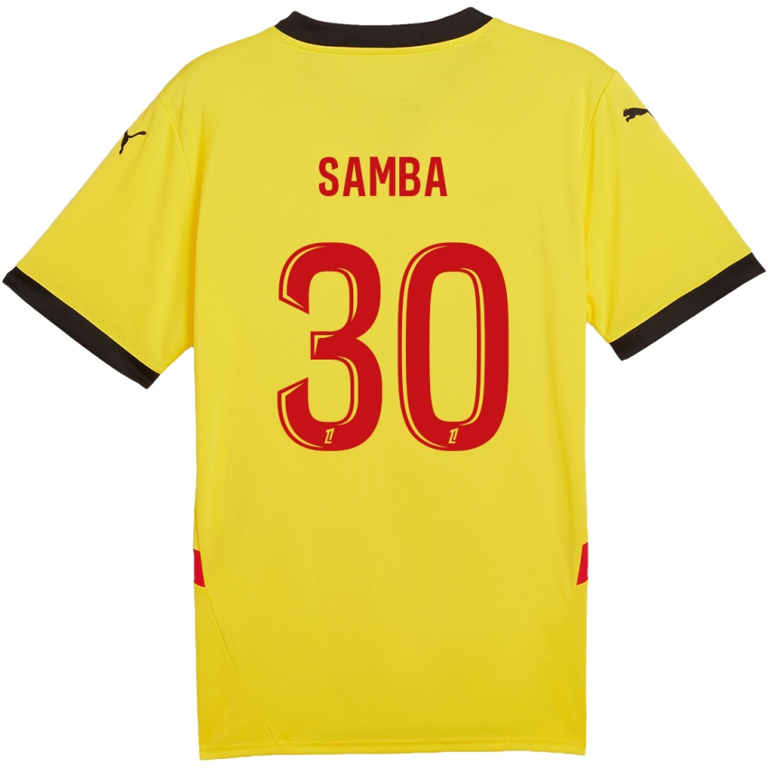 Kinder Brice Samba #30 Gelb Rot Heimtrikot Trikot 2024/25 T-Shirt Österreich