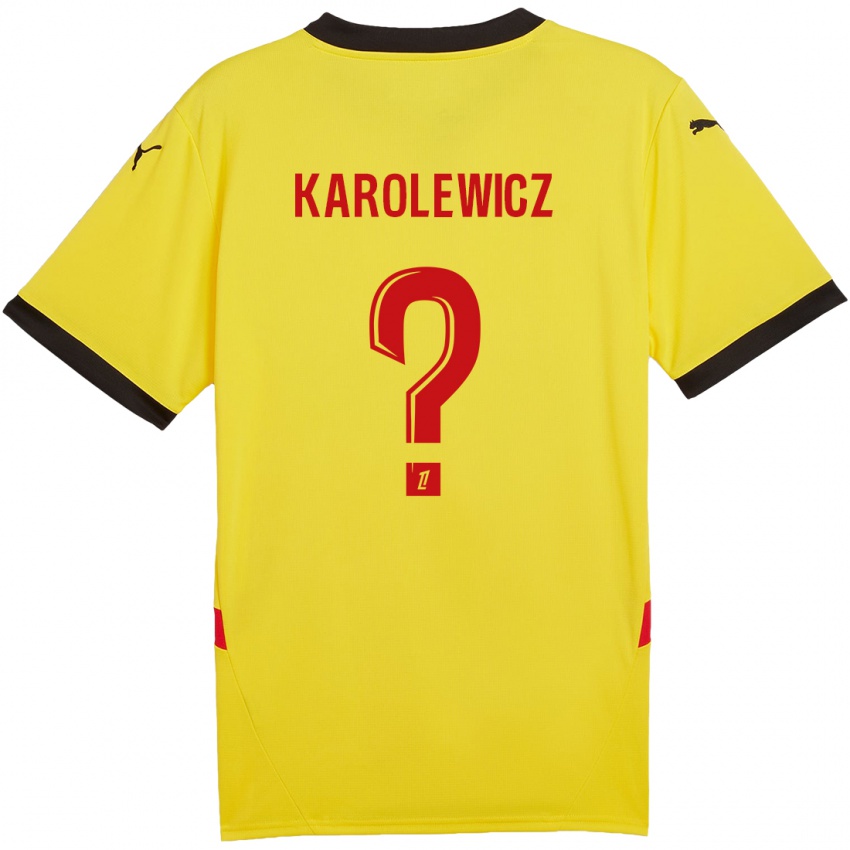 Kinder Roman Karolewicz #0 Gelb Rot Heimtrikot Trikot 2024/25 T-Shirt Österreich