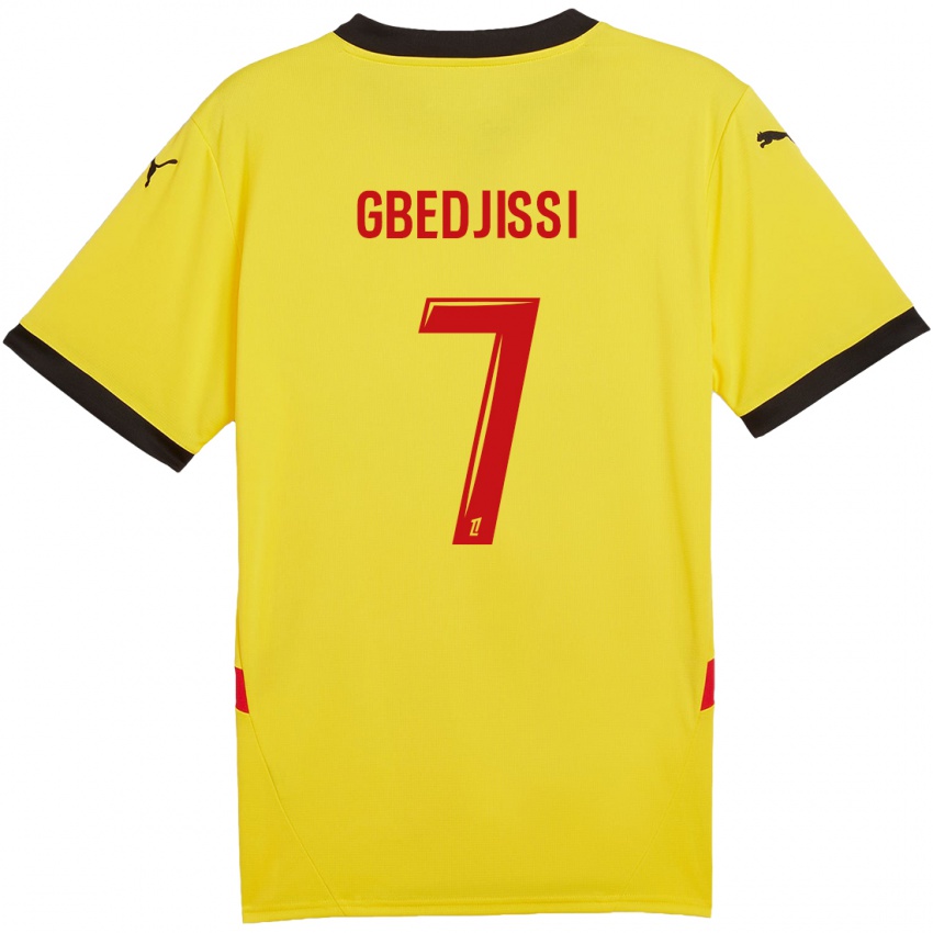 Kinder Aude Gbedjissi #7 Gelb Rot Heimtrikot Trikot 2024/25 T-Shirt Österreich