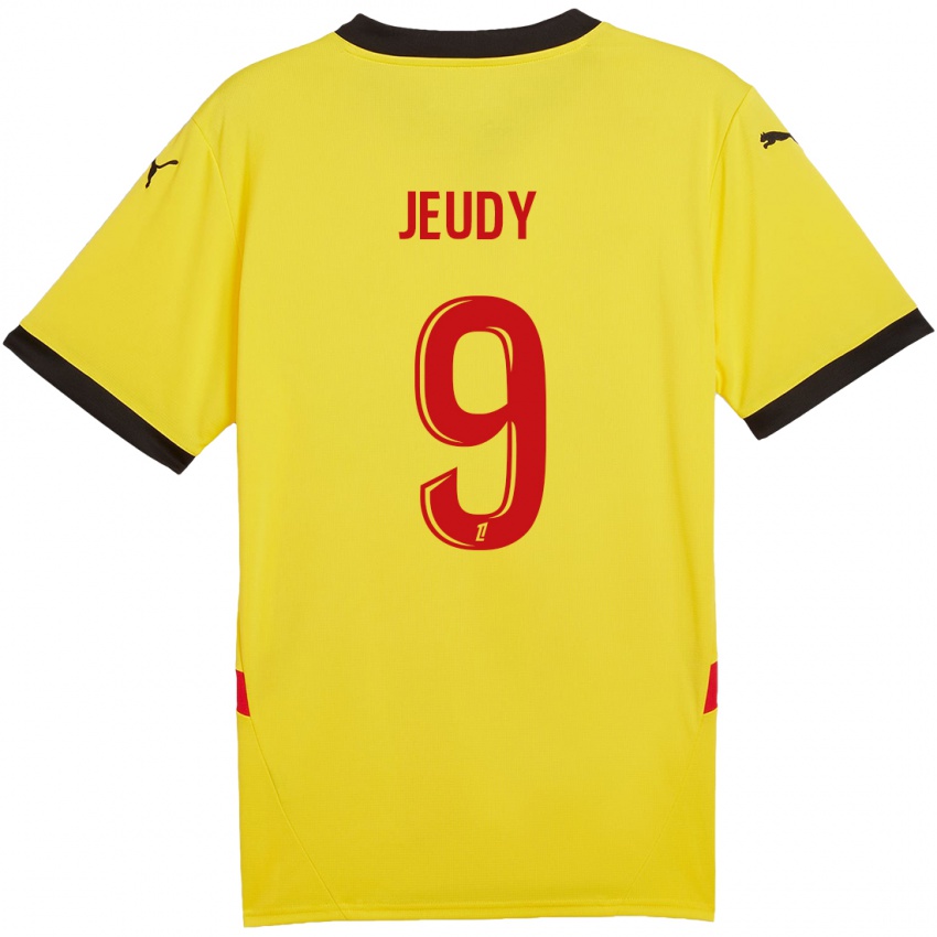 Kinder Sherly Jeudy #9 Gelb Rot Heimtrikot Trikot 2024/25 T-Shirt Österreich