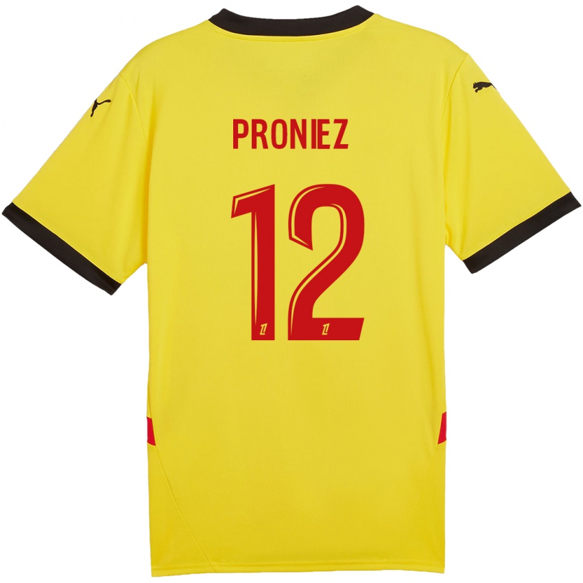 Kinder Fany Proniez #12 Gelb Rot Heimtrikot Trikot 2024/25 T-Shirt Österreich