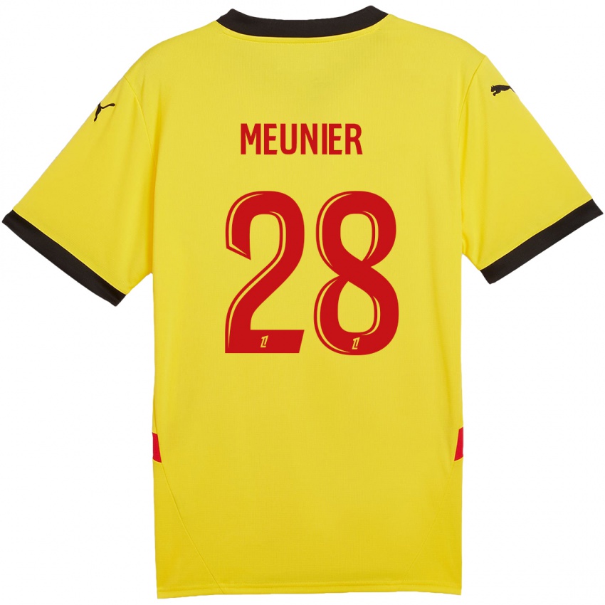 Kinder Jennifer Meunier #28 Gelb Rot Heimtrikot Trikot 2024/25 T-Shirt Österreich