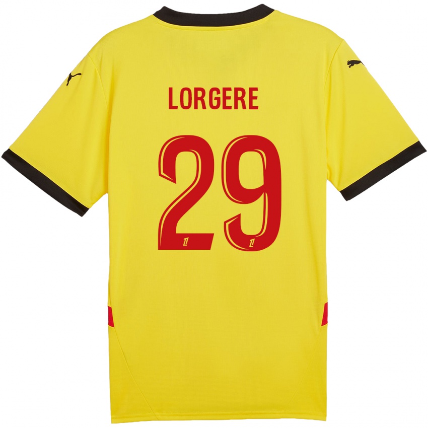 Kinder Charlotte Lorgeré #29 Gelb Rot Heimtrikot Trikot 2024/25 T-Shirt Österreich