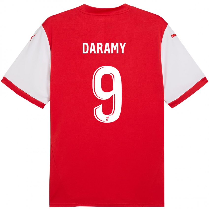 Kinder Mohamed Daramy #9 Rot Weiß Heimtrikot Trikot 2024/25 T-Shirt Österreich