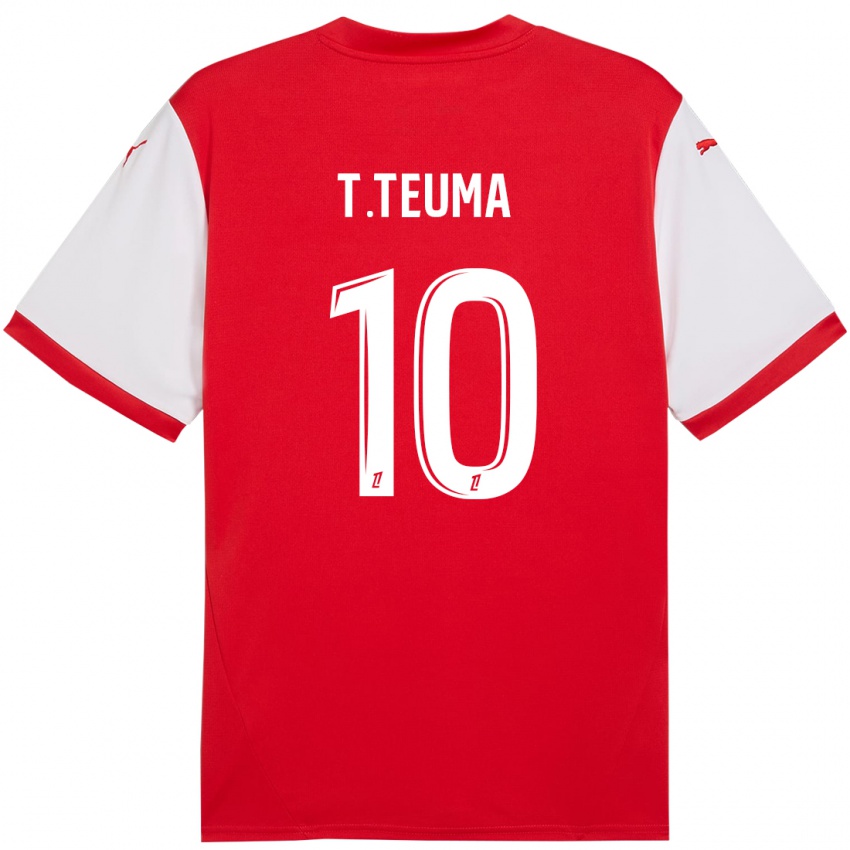 Kinder Teddy Teuma #10 Rot Weiß Heimtrikot Trikot 2024/25 T-Shirt Österreich