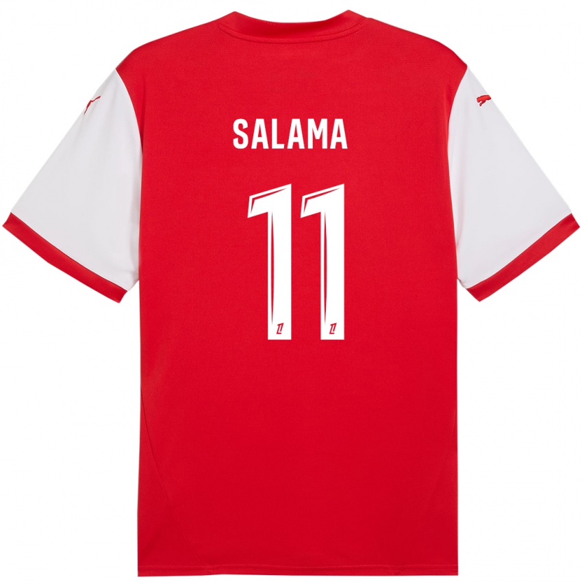 Kinder Amine Salama #11 Rot Weiß Heimtrikot Trikot 2024/25 T-Shirt Österreich