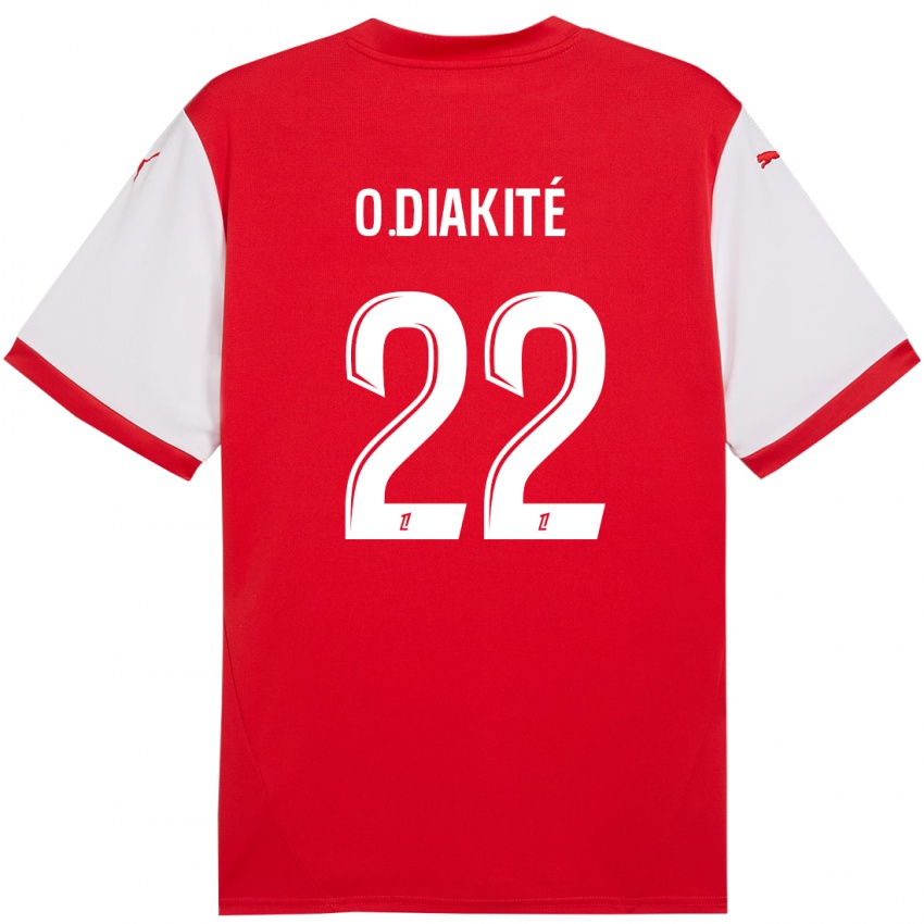 Kinder Oumar Diakité #22 Rot Weiß Heimtrikot Trikot 2024/25 T-Shirt Österreich