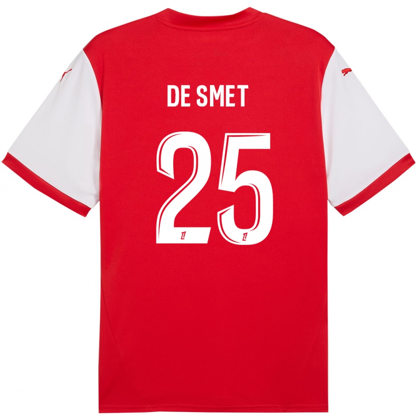 Kinder Thibault De Smet #25 Rot Weiß Heimtrikot Trikot 2024/25 T-Shirt Österreich