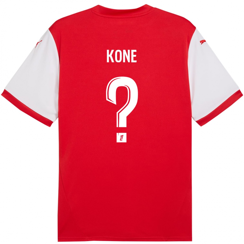 Kinder Abdoul Koné #0 Rot Weiß Heimtrikot Trikot 2024/25 T-Shirt Österreich