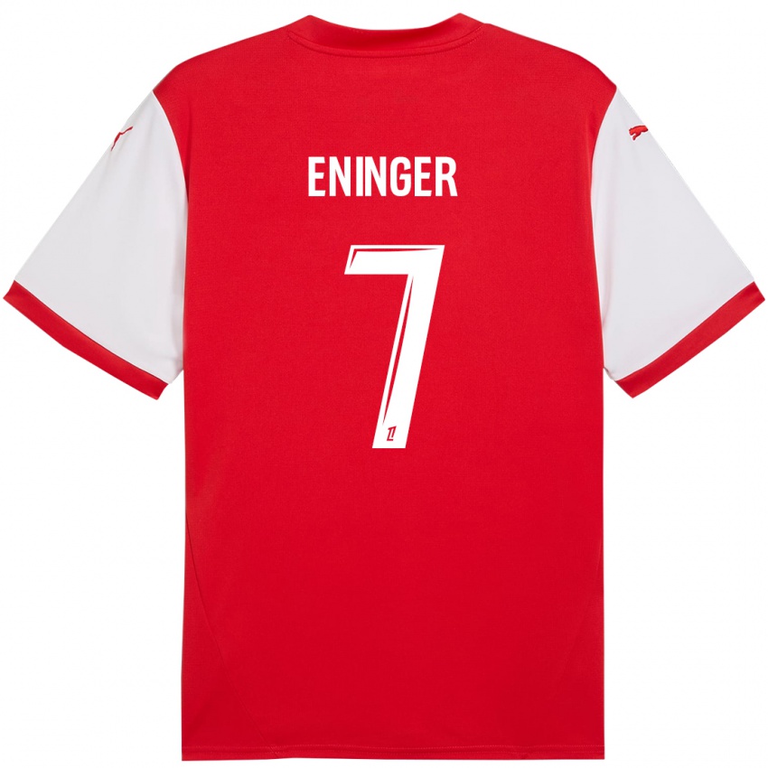 Kinder Thelma Eninger #7 Rot Weiß Heimtrikot Trikot 2024/25 T-Shirt Österreich