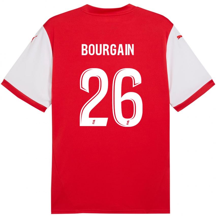 Kinder Lea Bourgain #26 Rot Weiß Heimtrikot Trikot 2024/25 T-Shirt Österreich