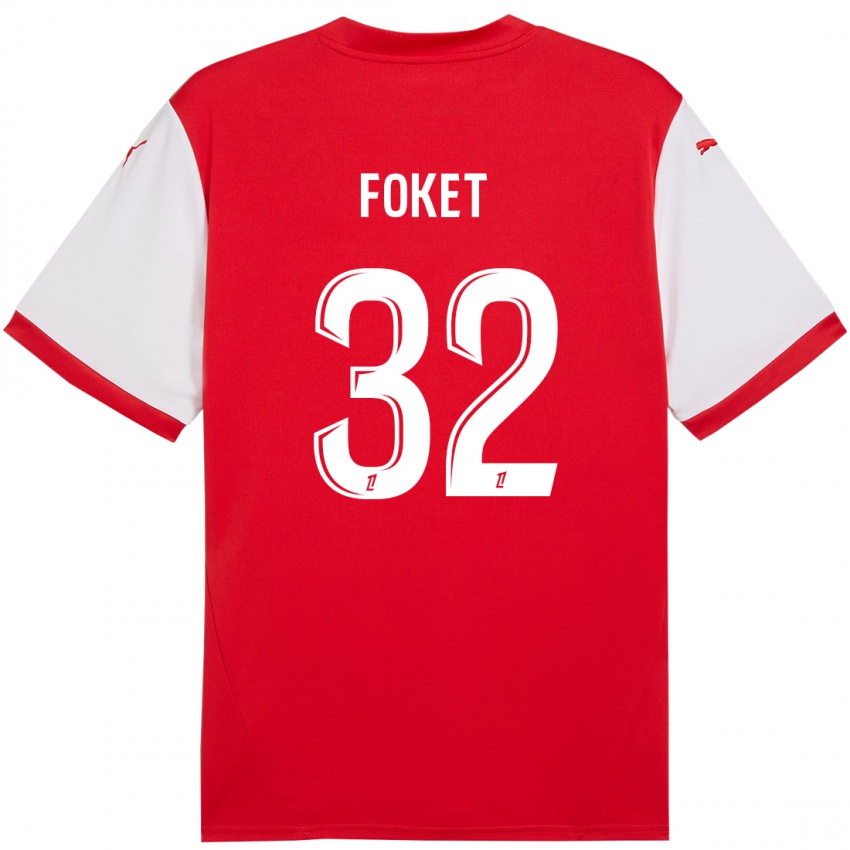 Kinder Thomas Foket #32 Rot Weiß Heimtrikot Trikot 2024/25 T-Shirt Österreich