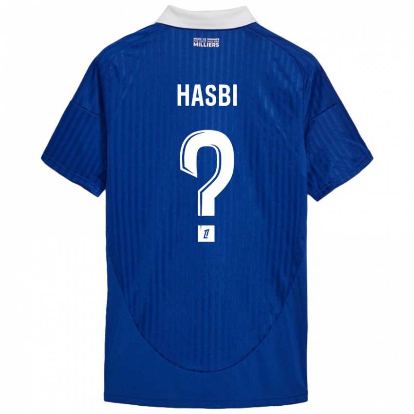 Kinder Walid Hasbi #0 Blau Weiß Heimtrikot Trikot 2024/25 T-Shirt Österreich