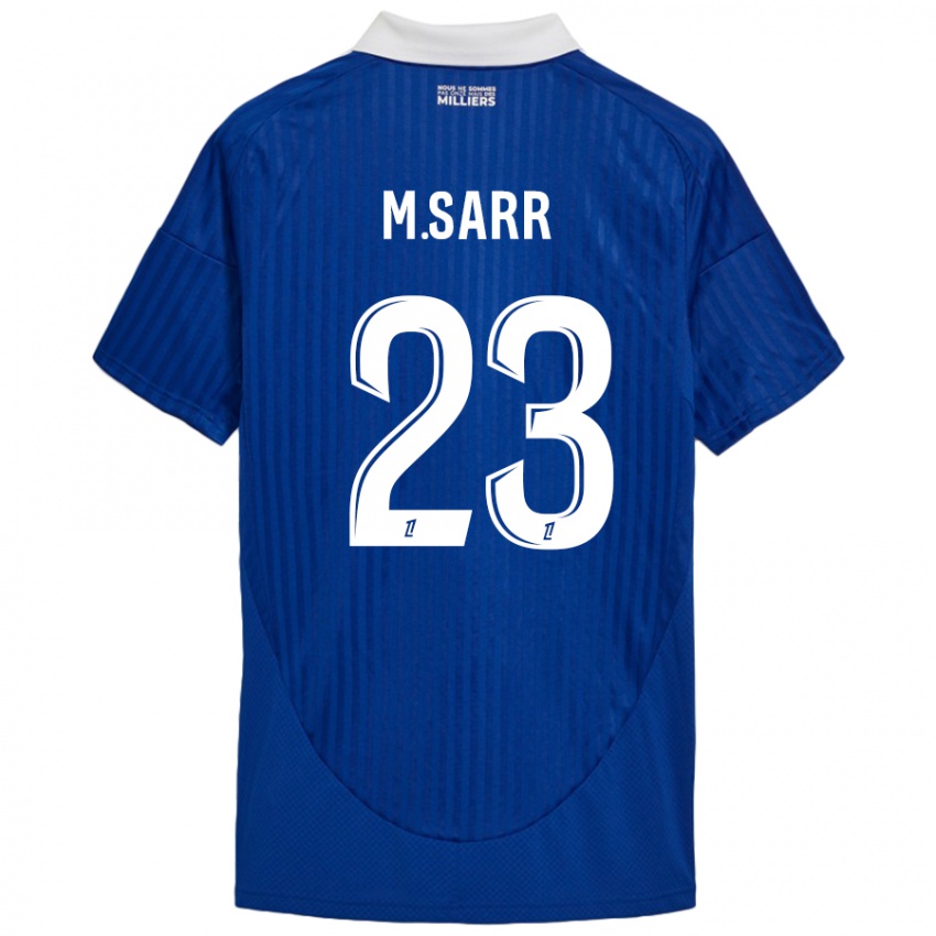 Kinder Mamadou Sarr #23 Blau Weiß Heimtrikot Trikot 2024/25 T-Shirt Österreich