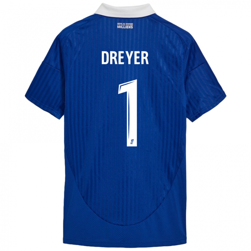 Kinder Matthieu Dreyer #1 Blau Weiß Heimtrikot Trikot 2024/25 T-Shirt Österreich