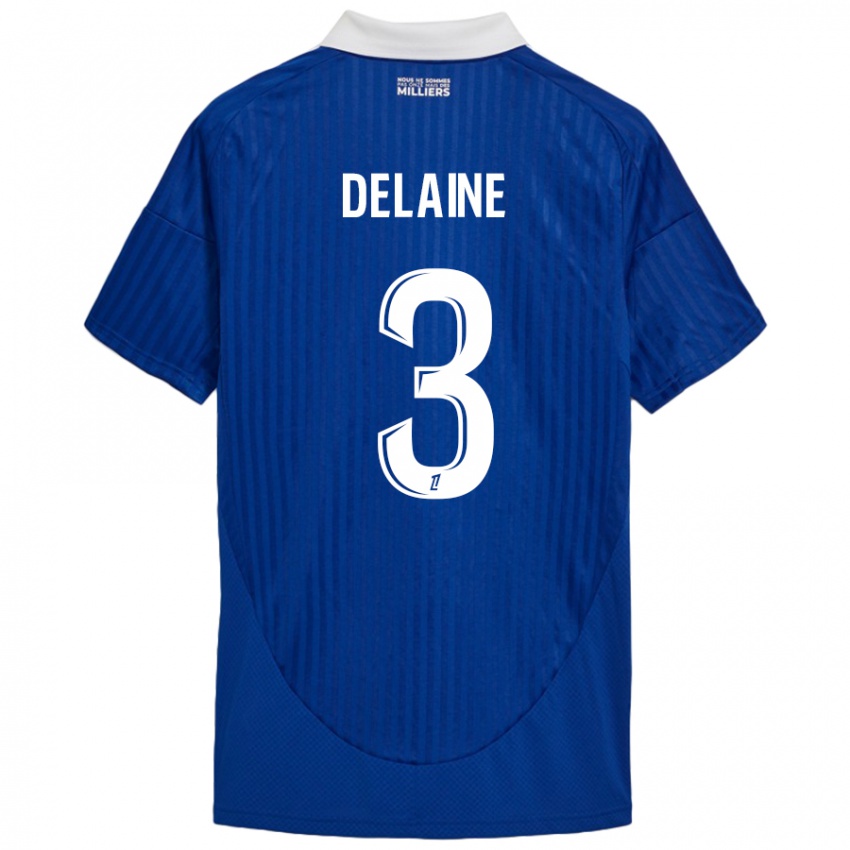 Kinder Thomas Delaine #3 Blau Weiß Heimtrikot Trikot 2024/25 T-Shirt Österreich