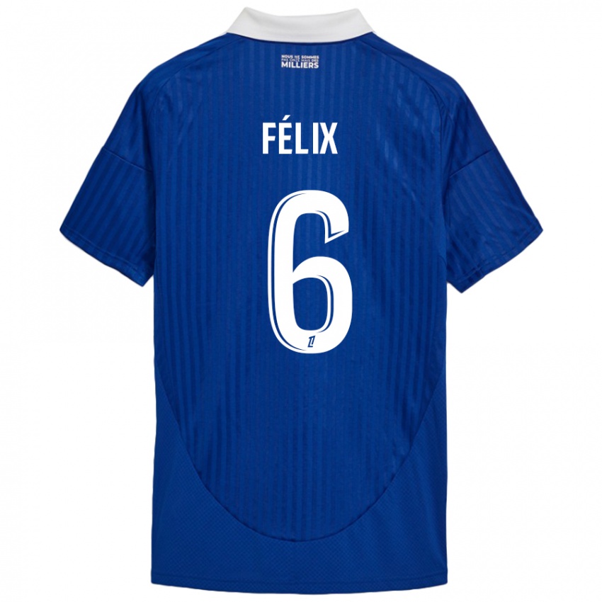 Kinder Félix Lemaréchal #6 Blau Weiß Heimtrikot Trikot 2024/25 T-Shirt Österreich