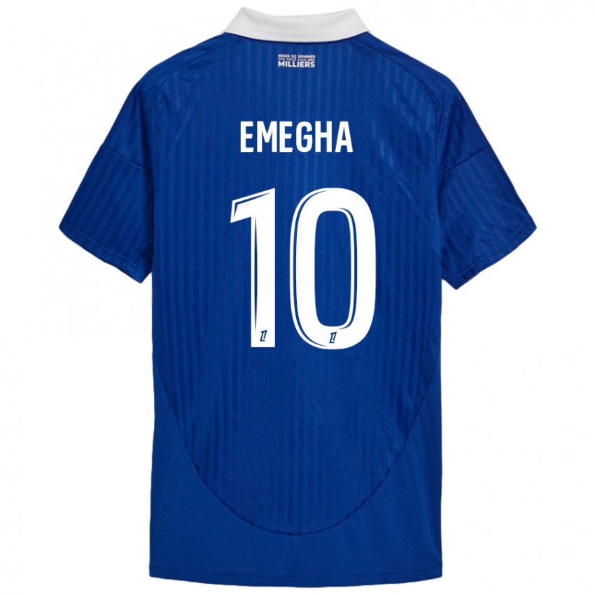 Kinder Emanuel Emegha #10 Blau Weiß Heimtrikot Trikot 2024/25 T-Shirt Österreich