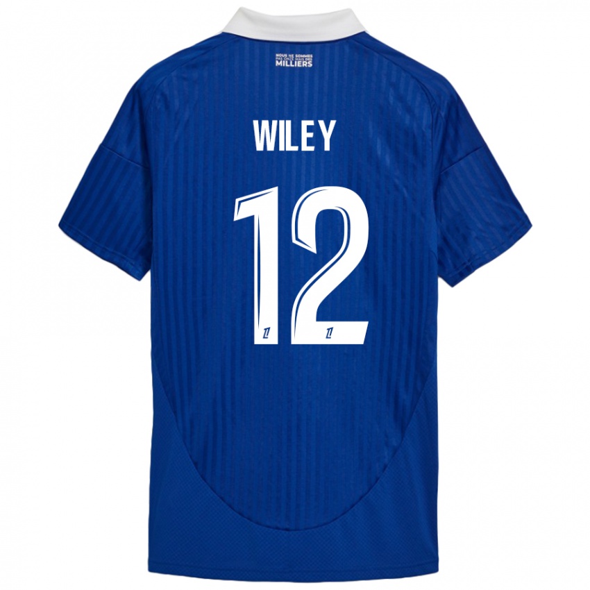 Kinder Caleb Wiley #12 Blau Weiß Heimtrikot Trikot 2024/25 T-Shirt Österreich