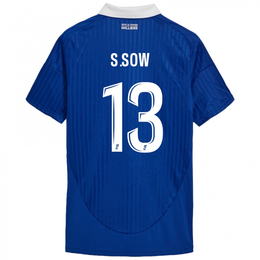 Kinder Saïdou Sow #13 Blau Weiß Heimtrikot Trikot 2024/25 T-Shirt Österreich