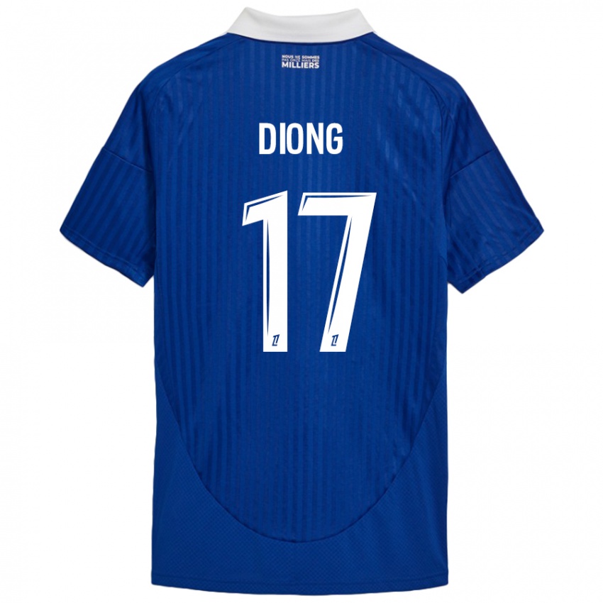 Kinder Pape Diong #17 Blau Weiß Heimtrikot Trikot 2024/25 T-Shirt Österreich