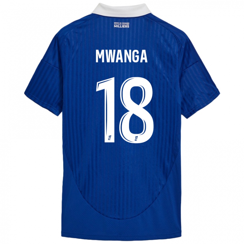 Kinder Junior Mwanga #18 Blau Weiß Heimtrikot Trikot 2024/25 T-Shirt Österreich