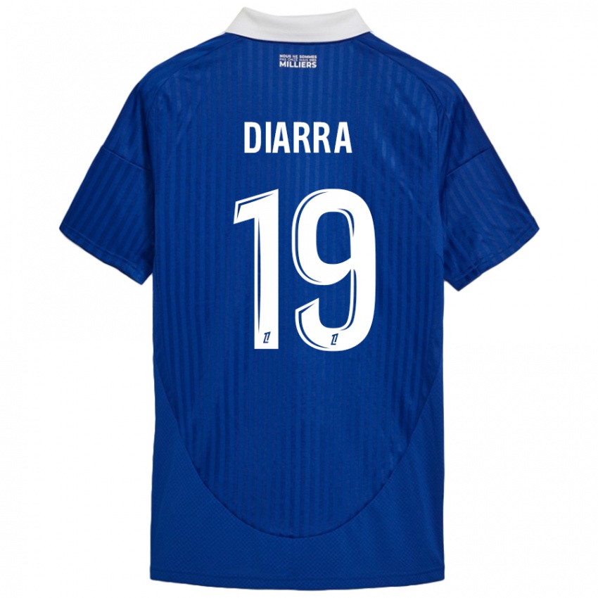 Kinder Habib Diarra #19 Blau Weiß Heimtrikot Trikot 2024/25 T-Shirt Österreich