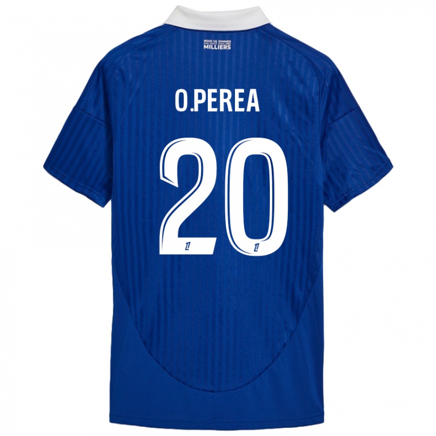 Kinder Óscar Perea #20 Blau Weiß Heimtrikot Trikot 2024/25 T-Shirt Österreich