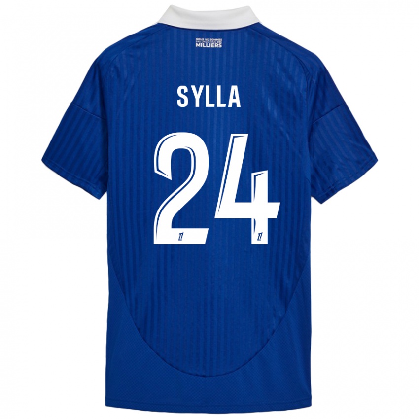 Kinder Abakar Sylla #24 Blau Weiß Heimtrikot Trikot 2024/25 T-Shirt Österreich