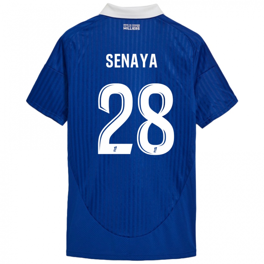 Kinder Marvin Senaya #28 Blau Weiß Heimtrikot Trikot 2024/25 T-Shirt Österreich