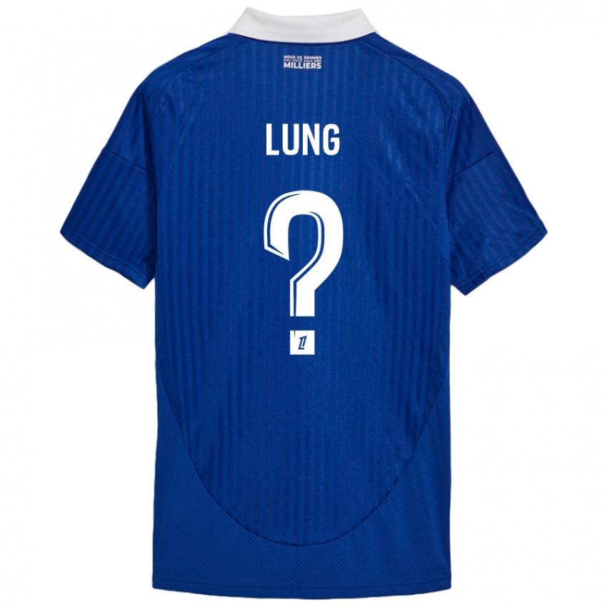 Kinder Sacha Lung #0 Blau Weiß Heimtrikot Trikot 2024/25 T-Shirt Österreich