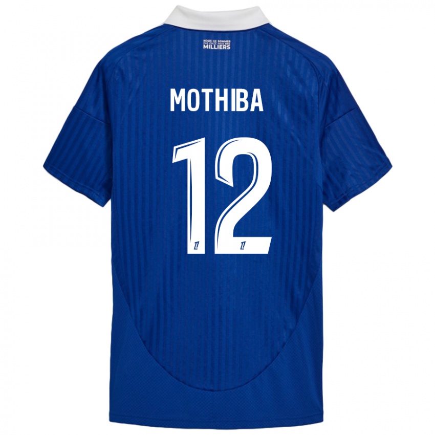 Kinder Lebo Mothiba #12 Blau Weiß Heimtrikot Trikot 2024/25 T-Shirt Österreich