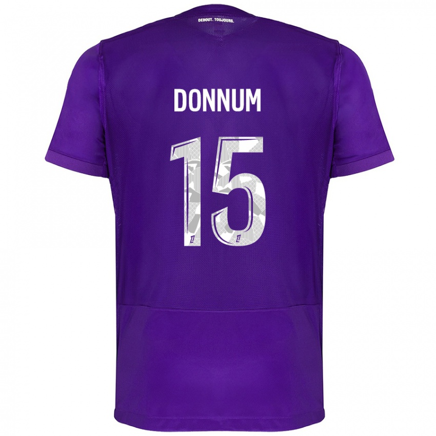 Kinder Aron Dønnum #15 Violett Weiß Heimtrikot Trikot 2024/25 T-Shirt Österreich