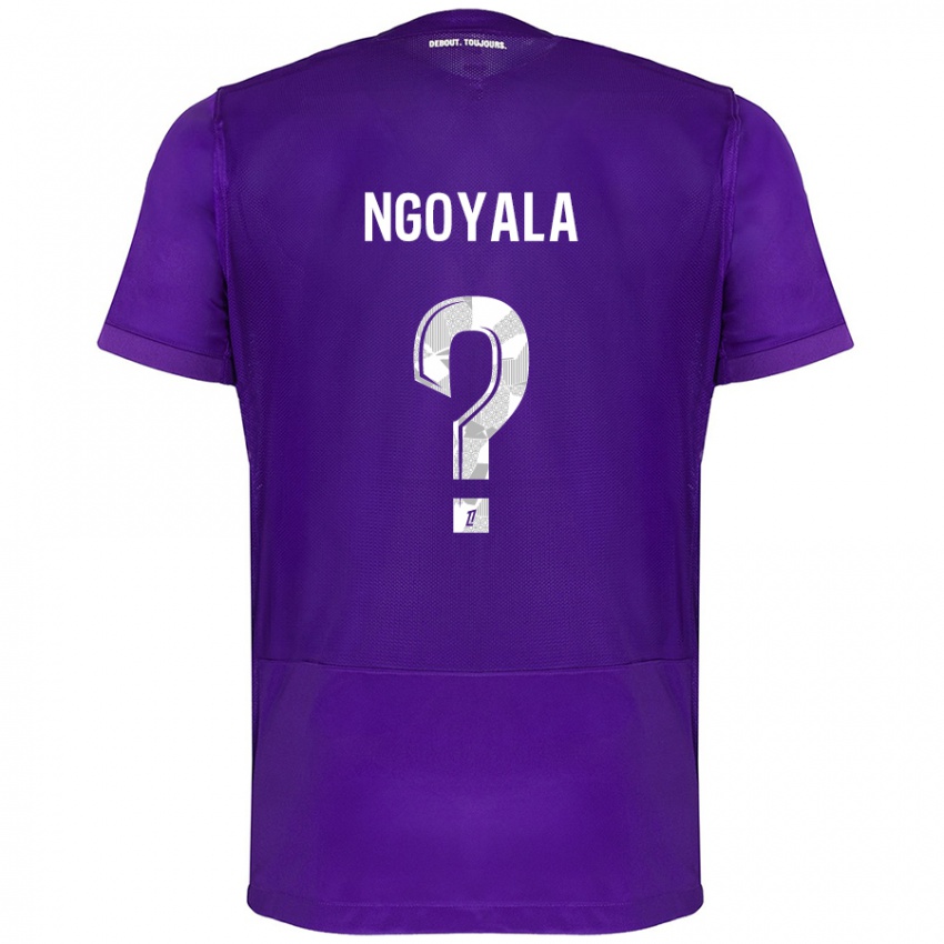 Kinder Frédéric Efuele Ngoyala #0 Violett Weiß Heimtrikot Trikot 2024/25 T-Shirt Österreich