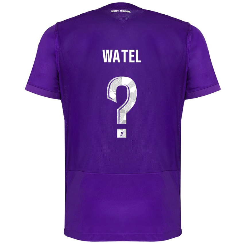 Kinder Kylian Watel #0 Violett Weiß Heimtrikot Trikot 2024/25 T-Shirt Österreich