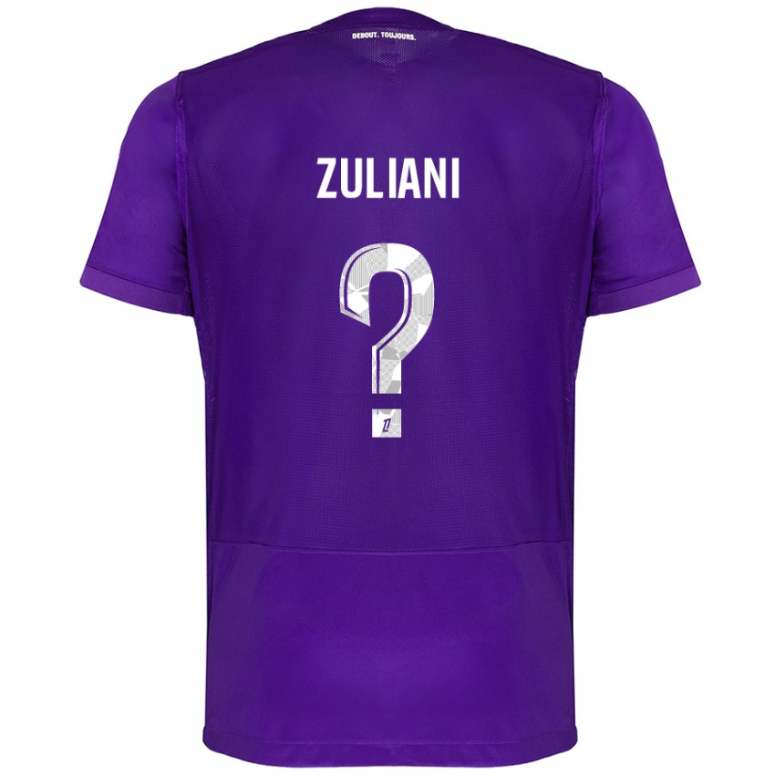 Kinder Edhy Zuliani #0 Violett Weiß Heimtrikot Trikot 2024/25 T-Shirt Österreich