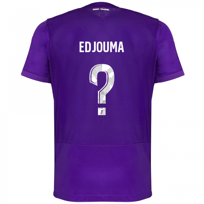 Kinder Noah Edjouma #0 Violett Weiß Heimtrikot Trikot 2024/25 T-Shirt Österreich