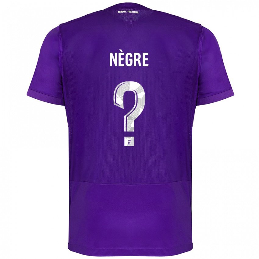 Kinder Thibo Nègre #0 Violett Weiß Heimtrikot Trikot 2024/25 T-Shirt Österreich