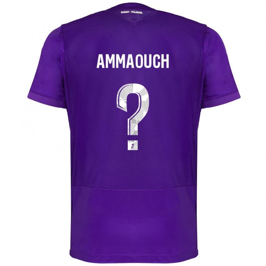 Kinder Aymen Ammaouch #0 Violett Weiß Heimtrikot Trikot 2024/25 T-Shirt Österreich