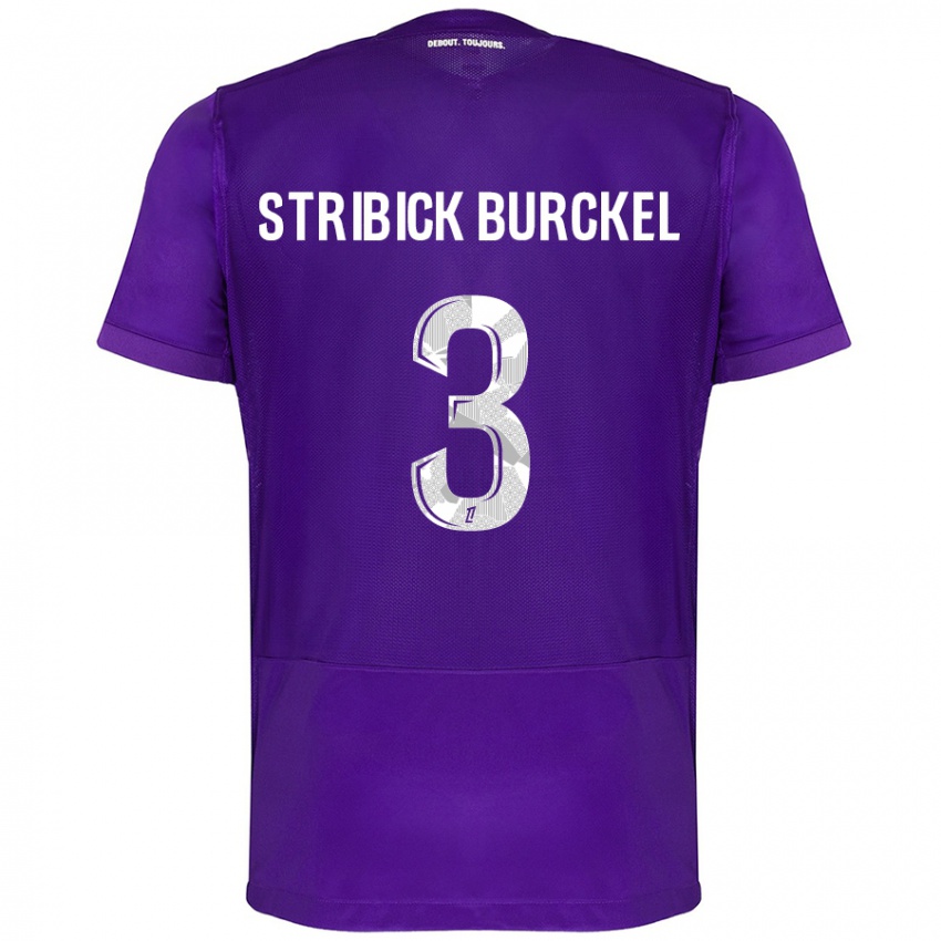 Kinder Laetitia Stribick-Burckel #3 Violett Weiß Heimtrikot Trikot 2024/25 T-Shirt Österreich