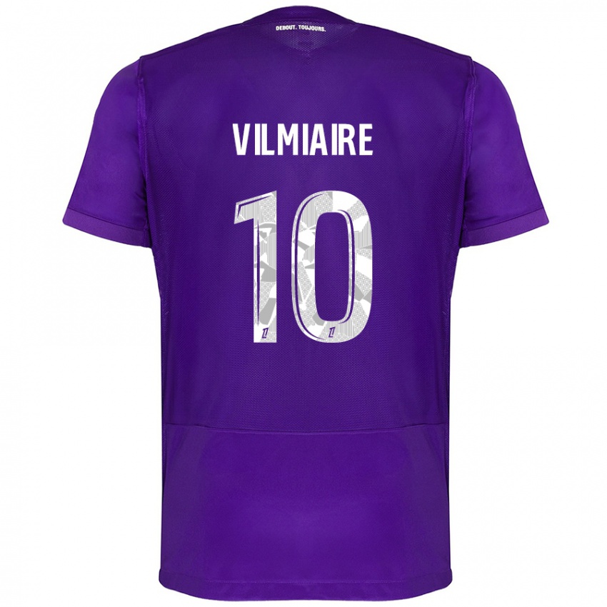 Kinder Kelly Vilmiaire #10 Violett Weiß Heimtrikot Trikot 2024/25 T-Shirt Österreich