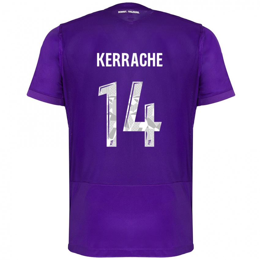 Kinder Marina Kerrache #14 Violett Weiß Heimtrikot Trikot 2024/25 T-Shirt Österreich