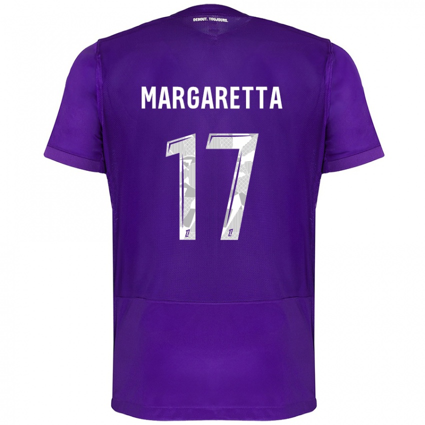 Kinder Jessica Margaretta #17 Violett Weiß Heimtrikot Trikot 2024/25 T-Shirt Österreich