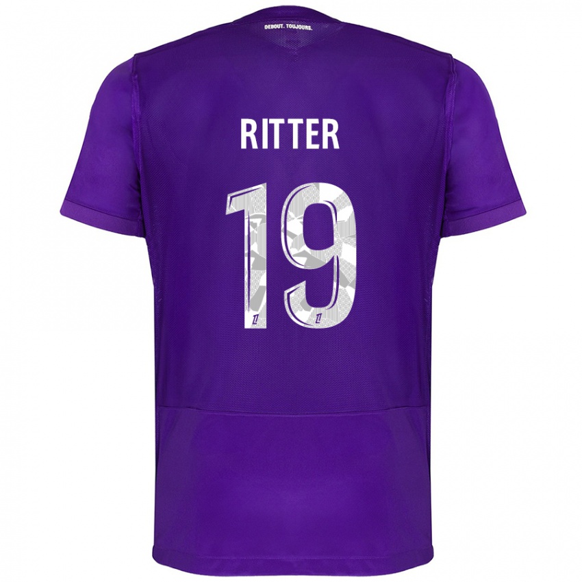 Kinder Morgane Ritter #19 Violett Weiß Heimtrikot Trikot 2024/25 T-Shirt Österreich