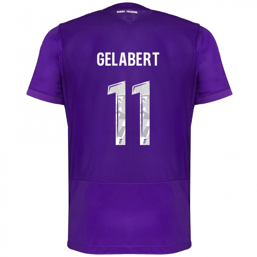 Kinder César Gelabert #11 Violett Weiß Heimtrikot Trikot 2024/25 T-Shirt Österreich