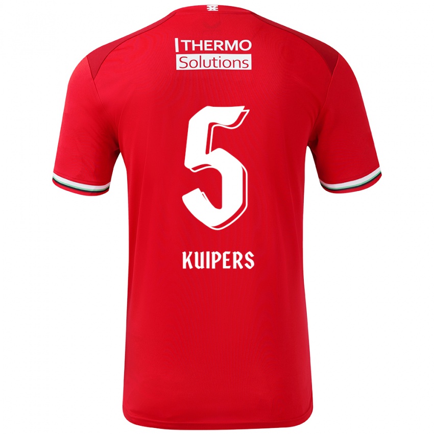 Kinder Bas Kuipers #5 Rot Weiß Heimtrikot Trikot 2024/25 T-Shirt Österreich