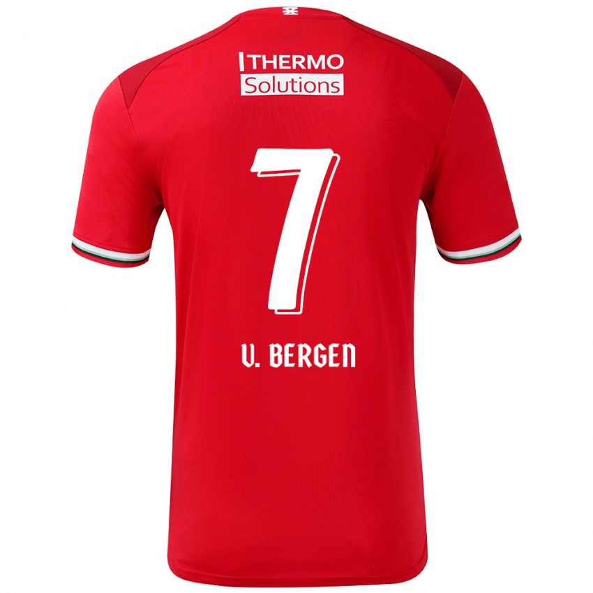 Kinder Mitchell Van Bergen #7 Rot Weiß Heimtrikot Trikot 2024/25 T-Shirt Österreich